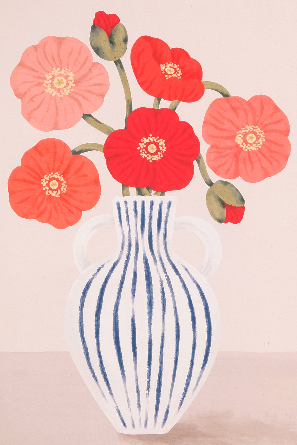 BOUQUET DE PAVOTS | AFFICHE close-up