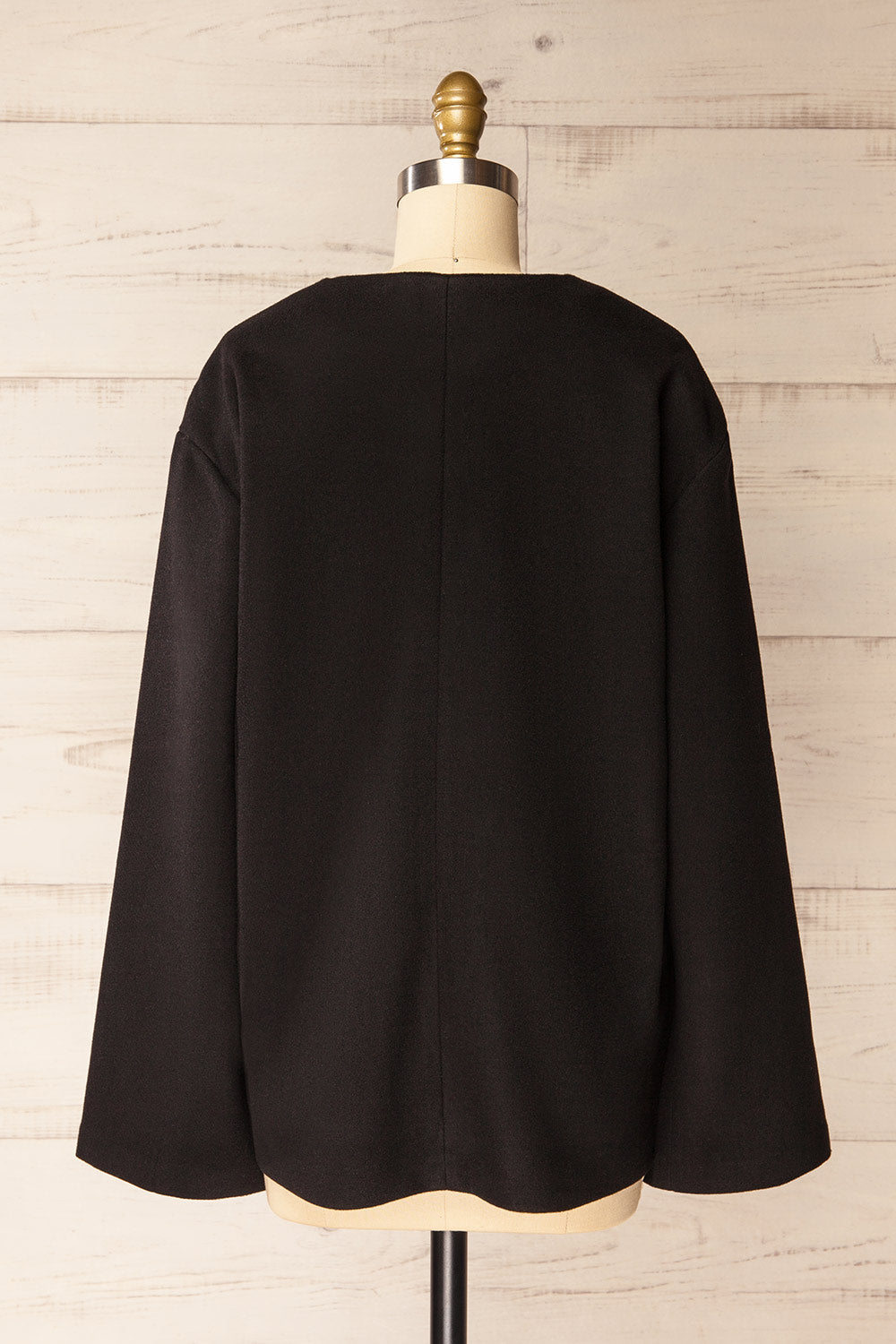 Bourke Oversized Black Button-Up Blazer | La petite garçonne back view