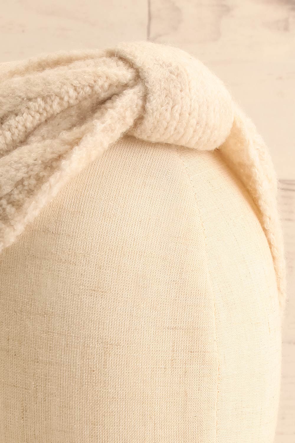 Bromley Ivory Knit Headband | La petite garçonne close-up