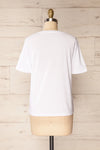 Brossard White Round Neck T-Shirt | La petite garçonne  back view