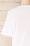 Brossard White Round Neck T-Shirt | La petite garçonne  back close-up