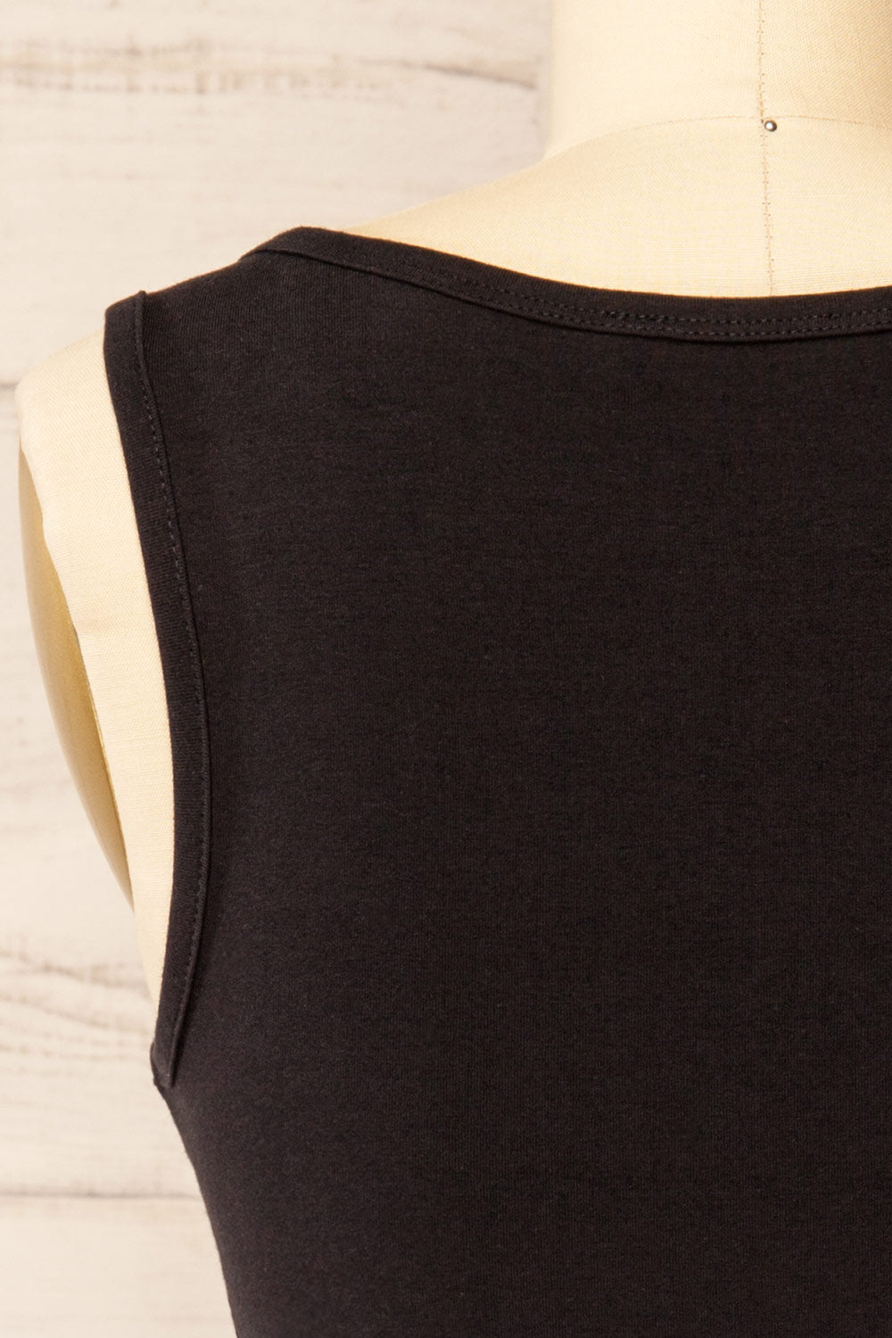 Brutus Black Square Neck Cropped Cami | La petite garçonne back