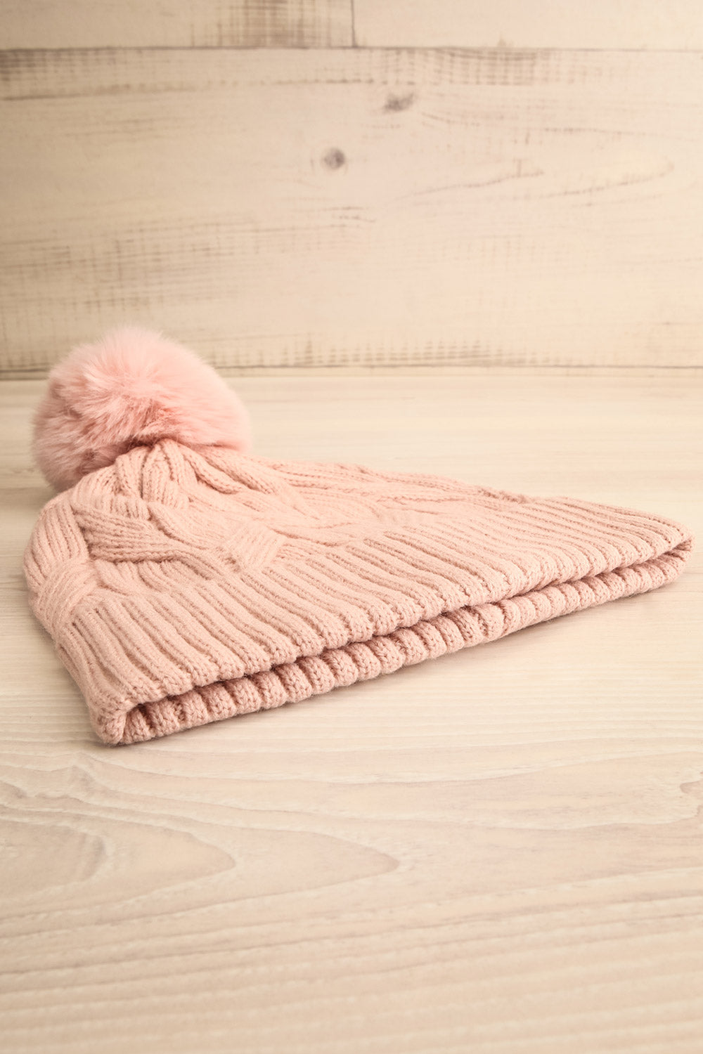 Budapest Pink Knit Tuque | La petite garçonne flat view