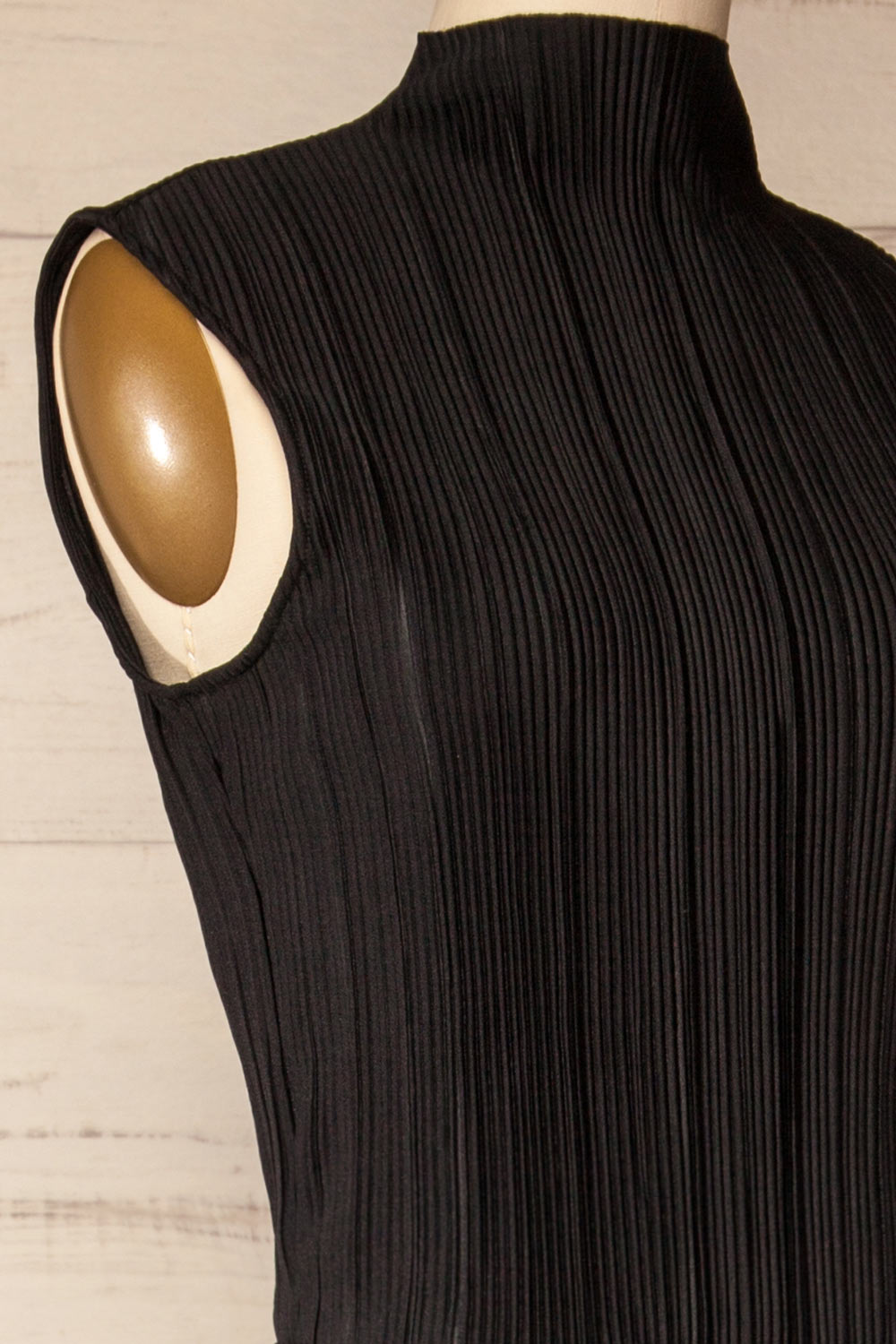 Budta Sleeveless Black Ribbed Jumpsuit | La petite garçonne side