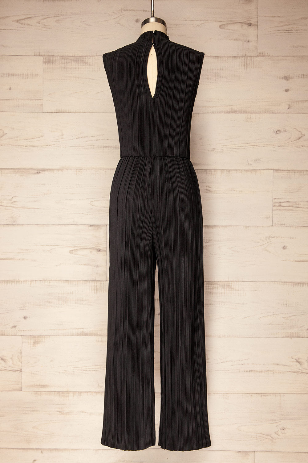 Budta Sleeveless Black Ribbed Jumpsuit | La petite garçonne back view