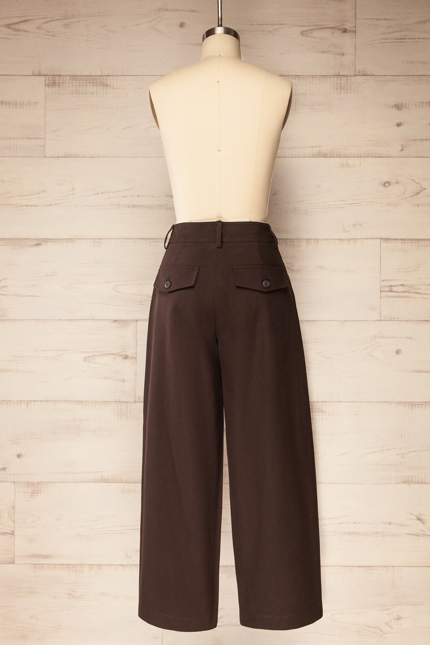Buldhana Brown Barrel Leg Pants | La petite garçonne back