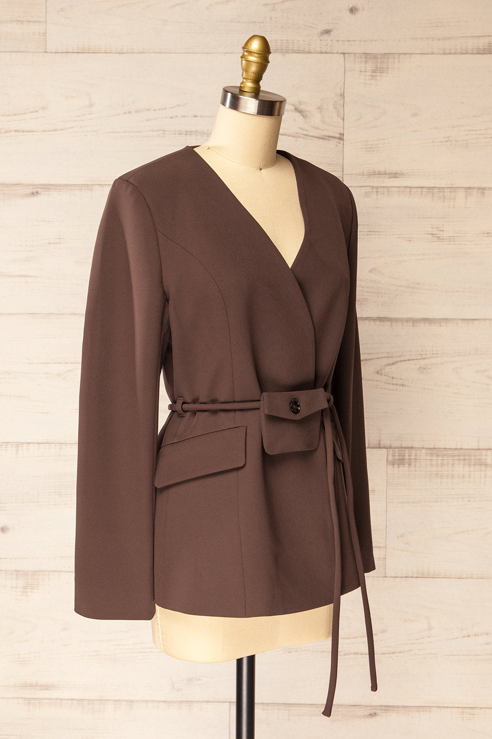 Bundi | Veston Brun avec Poche sur Cordon de Serrage