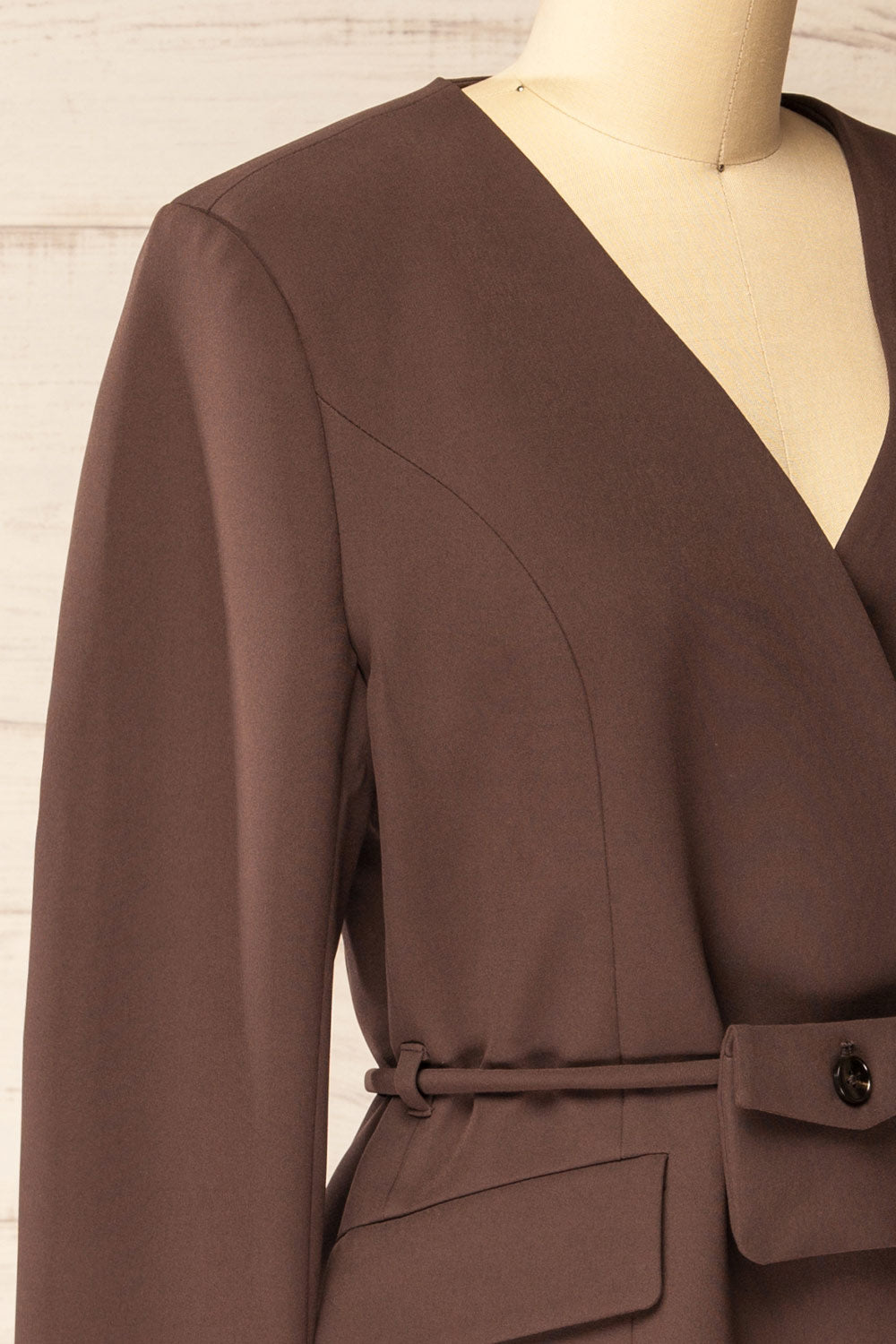 Bundi | Veston Brun avec Poche sur Cordon de Serrage