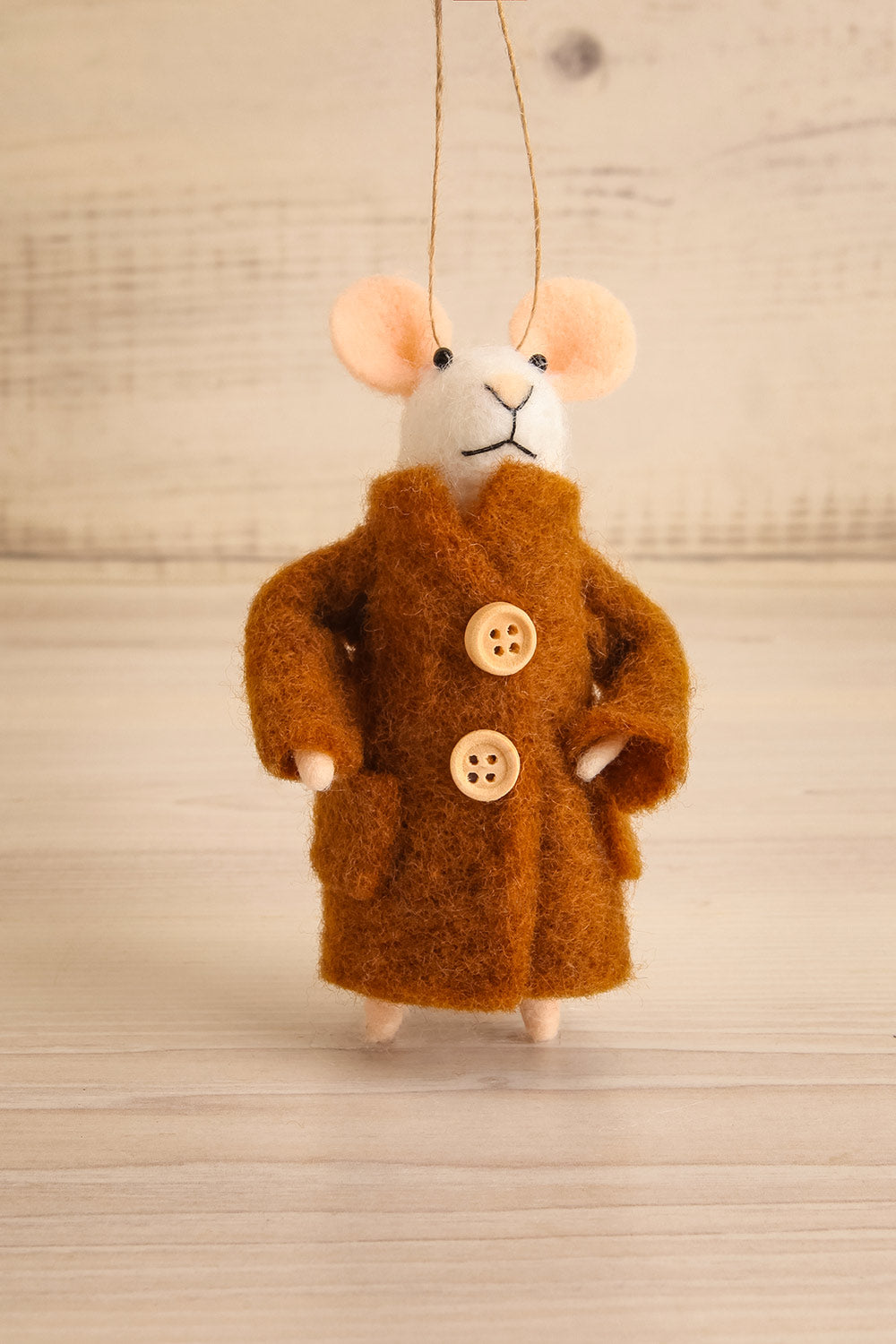 Outdoor Holiday Mouse Ornament - 3 Options | Maison garçonne bundled up bruce