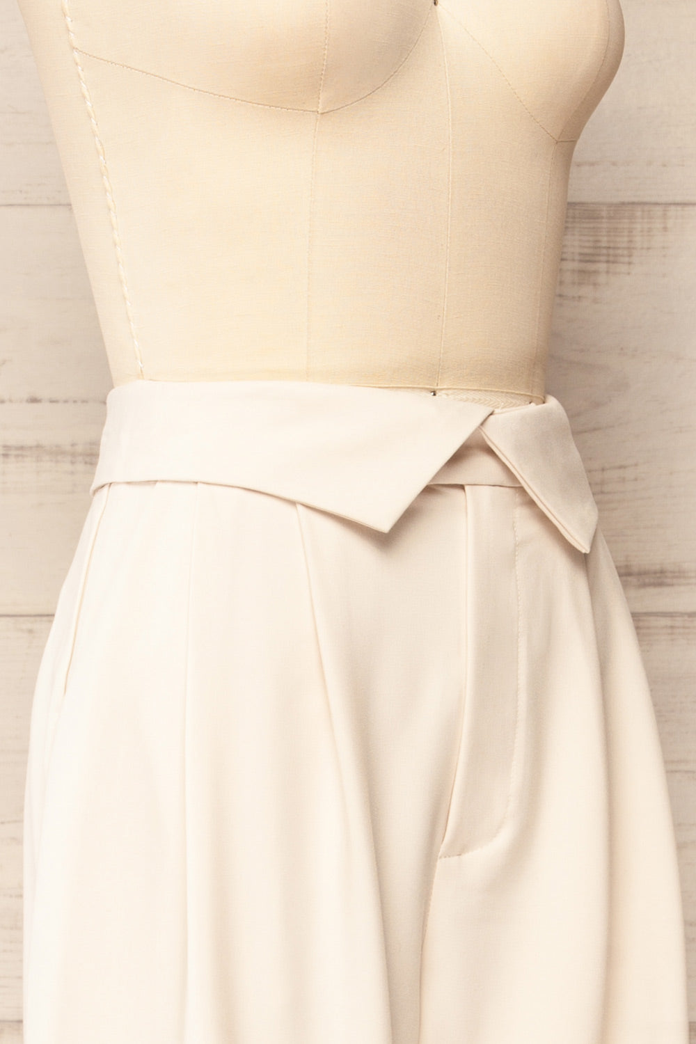 Burford Straight Leg Pants w/ Flipped Waistline | La petite garçonne side