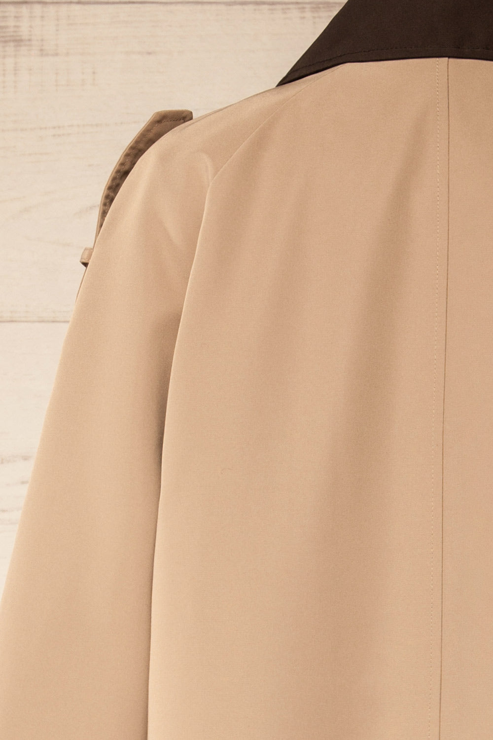 Bursa Straight Beige and Brown Coat | La petite garçonne back