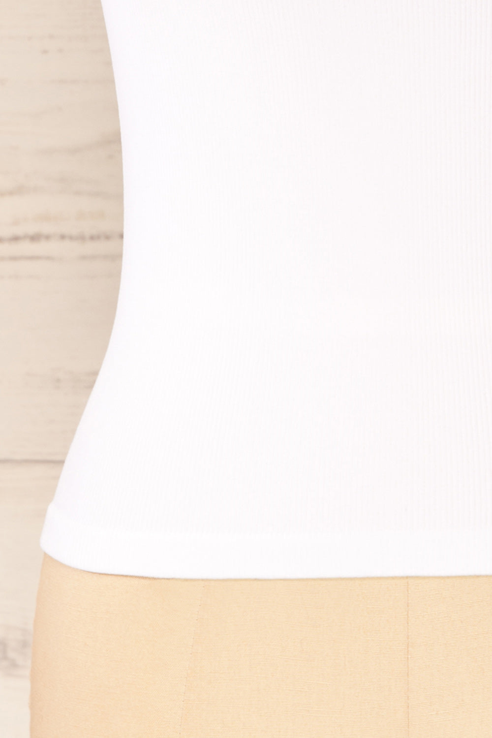 Bussigny White Ribbed Tank Top | La petite garçonne bottom
