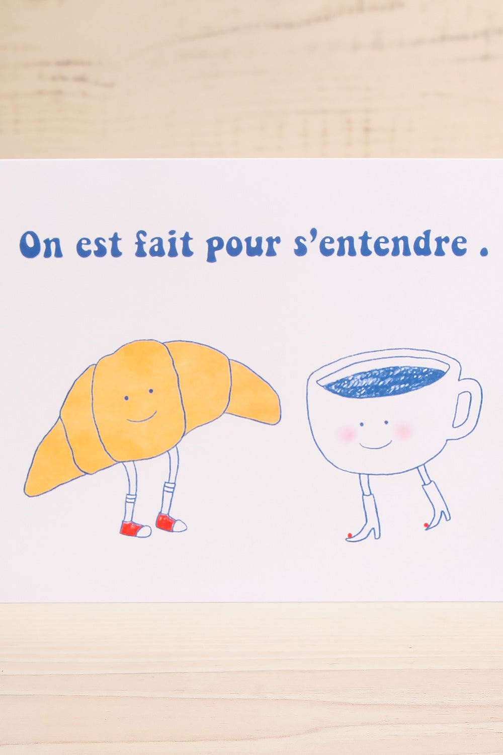 Cafe & Croissant Greeting Card | Maison garçonne close-up