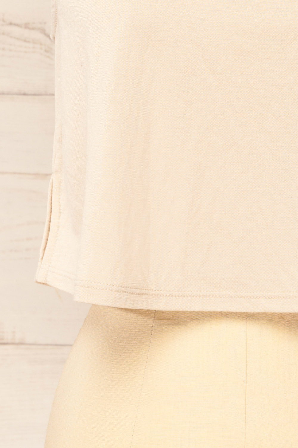 Calabar Beige Boxy Tank Top w/ Small Slits | La petite garçonne bottom
