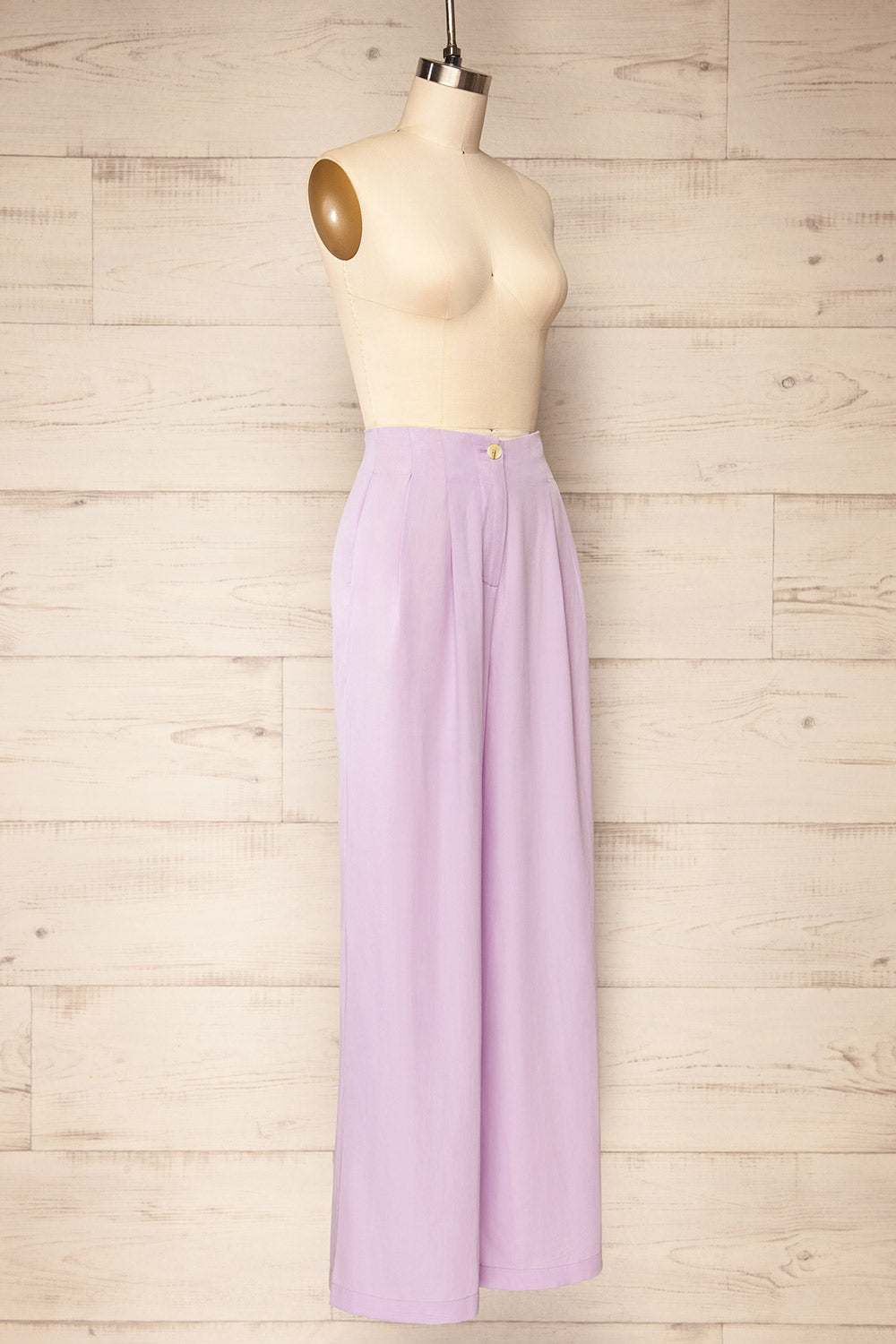 Calbuco High-Waisted Lilac Pants | La petite garçonne side view