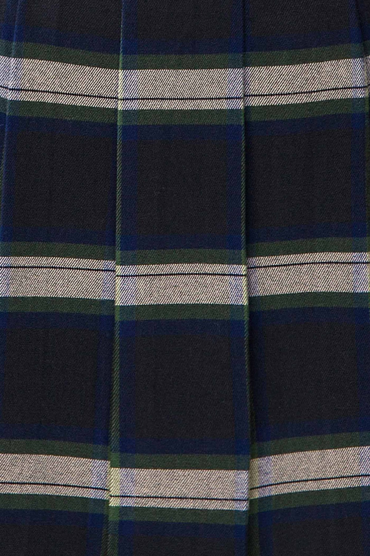 fabric view of Calenzana Plaid Pleated Mini Skirt at La petite garçonne