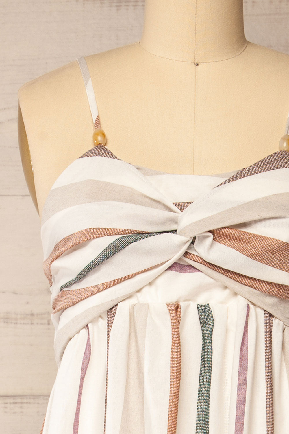 Callao Long Sriped Dress w/ Pockets | La petite garçonne front