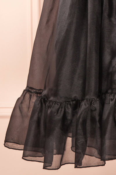 Callidora Black Organza Midi Dress | Boutique 1861 bottom