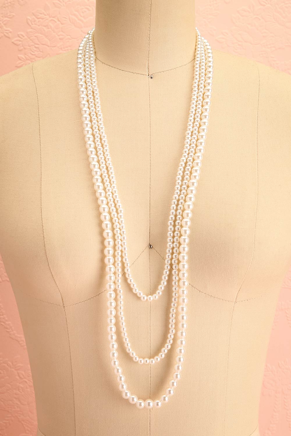 Calyra | Layered White Pearl Necklace