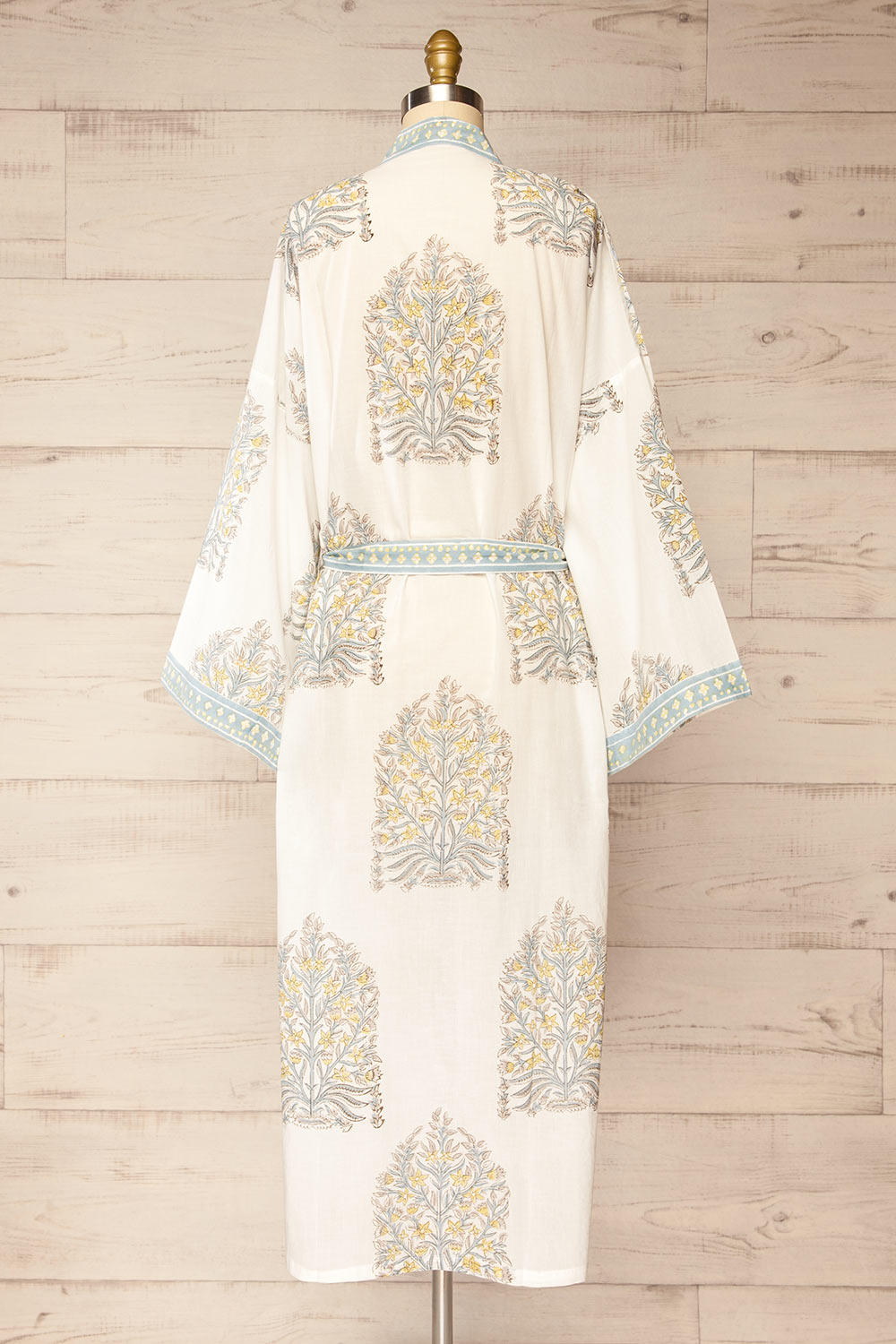 Cambria Watercolour Floral Kimono Robe | Maison garçonne back view