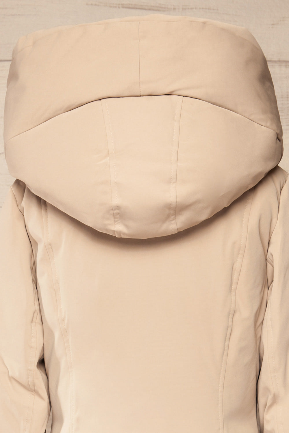 Camelia Ivory Quilted Soia&Kyo Parka with Hood | La Petite Garçonne back close-up