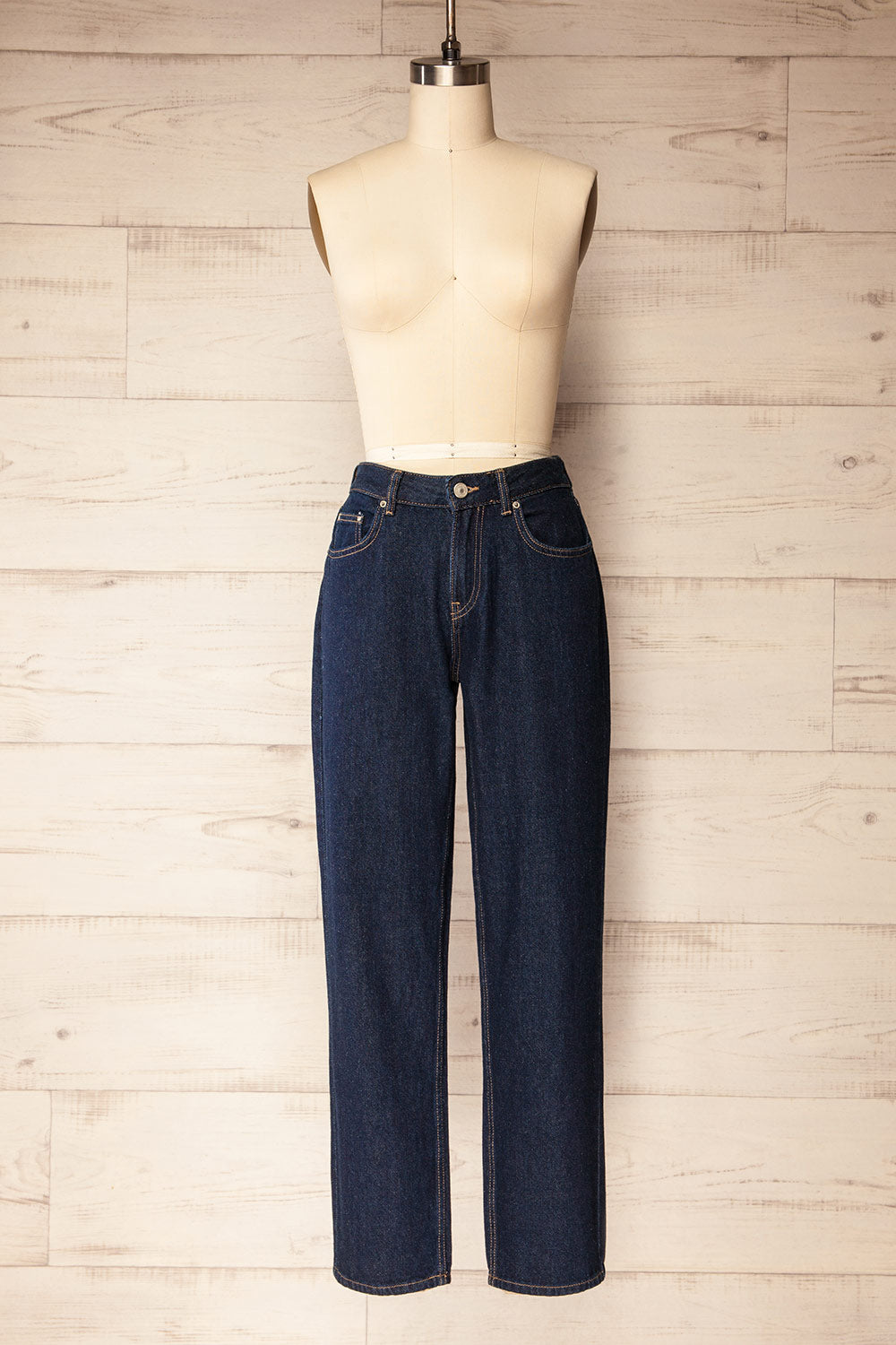 Canberra Mid-Rise Denim Pants | La petite garçonne front view