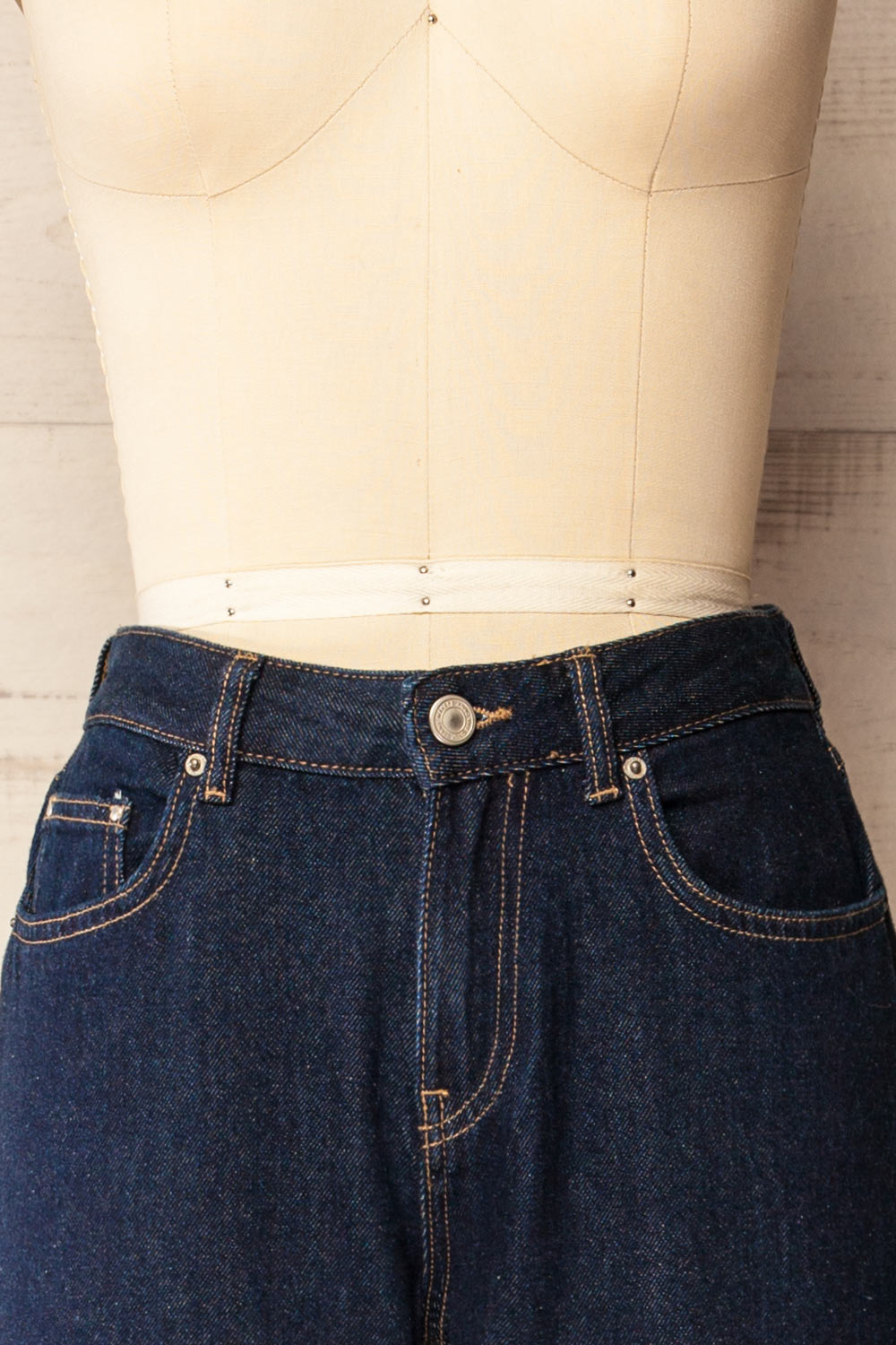 Canberra Mid-Rise Denim Pants | La petite garçonne front