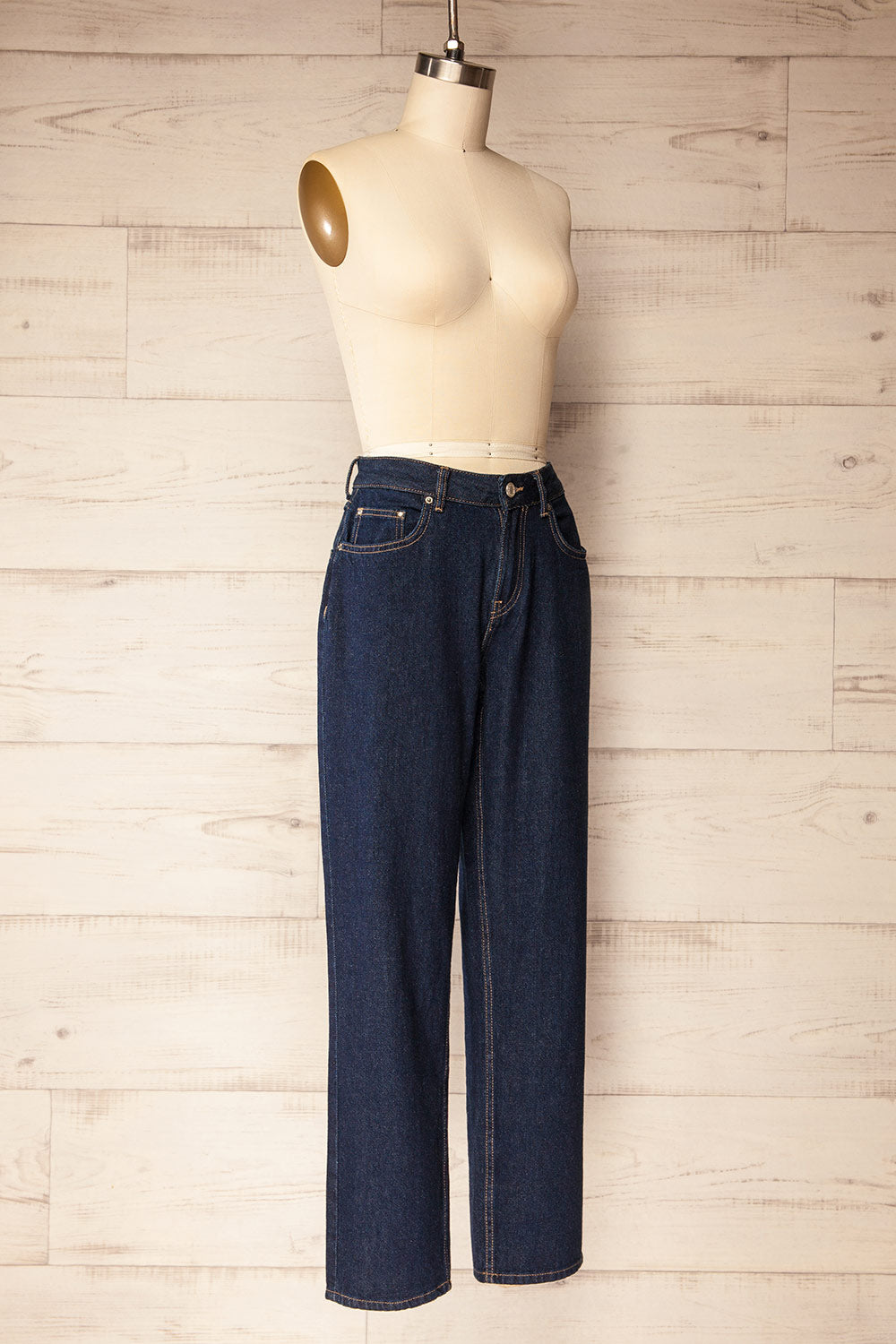 Canberra Mid-Rise Denim Pants | La petite garçonne side view