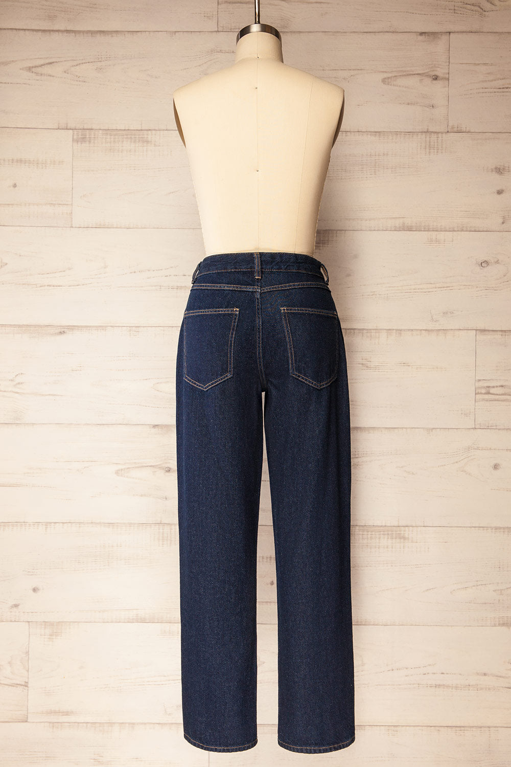 Canberra Mid-Rise Denim Pants | La petite garçonne back view