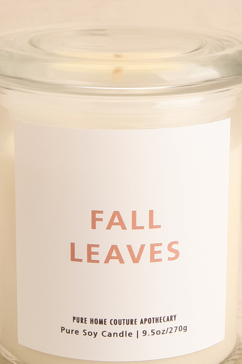 Fall Leaves Candle | Maison garçonne close-up