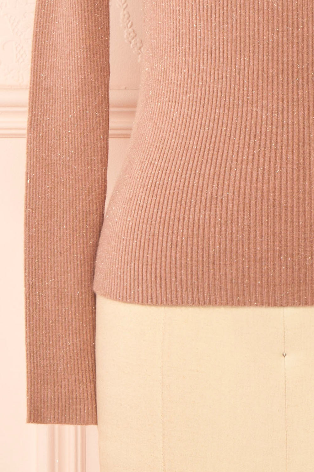 Candra Mauve Ribbed Top w/ Lace Collar | Boutique 1861 bottom