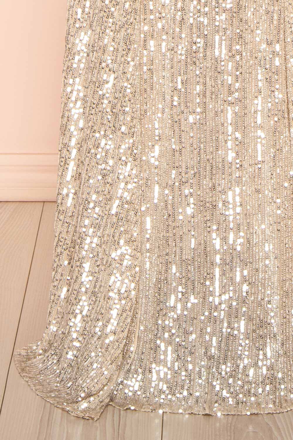 Carlene Maxi Sequins Dress with Slits | Boutique 1861 bottom