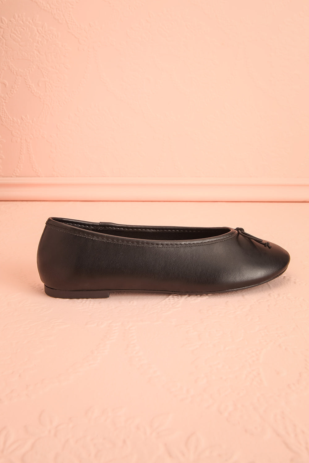 Carry Black | Faux Leather Ballet Flats