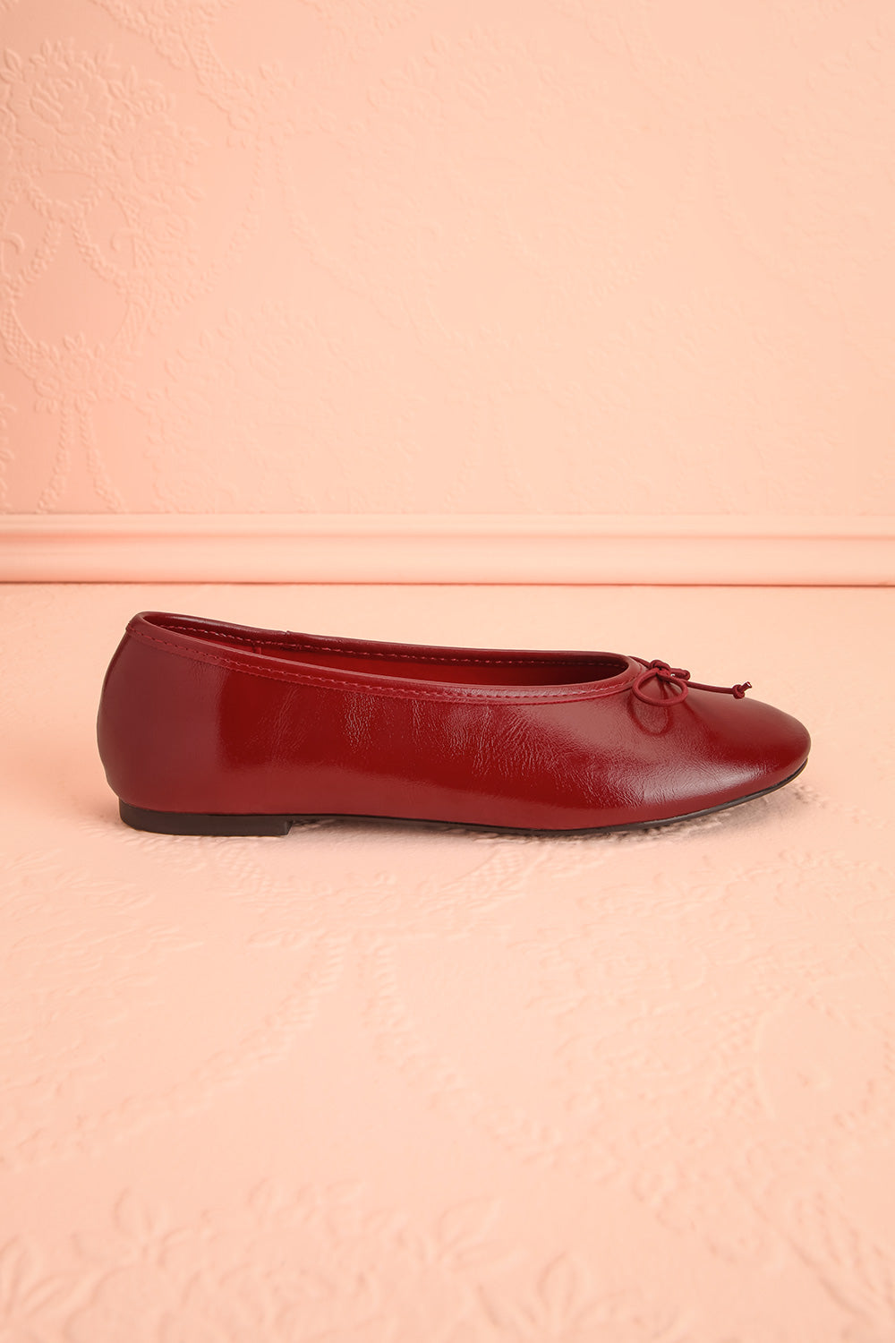 Carry Red | Faux Leather Ballet Flats