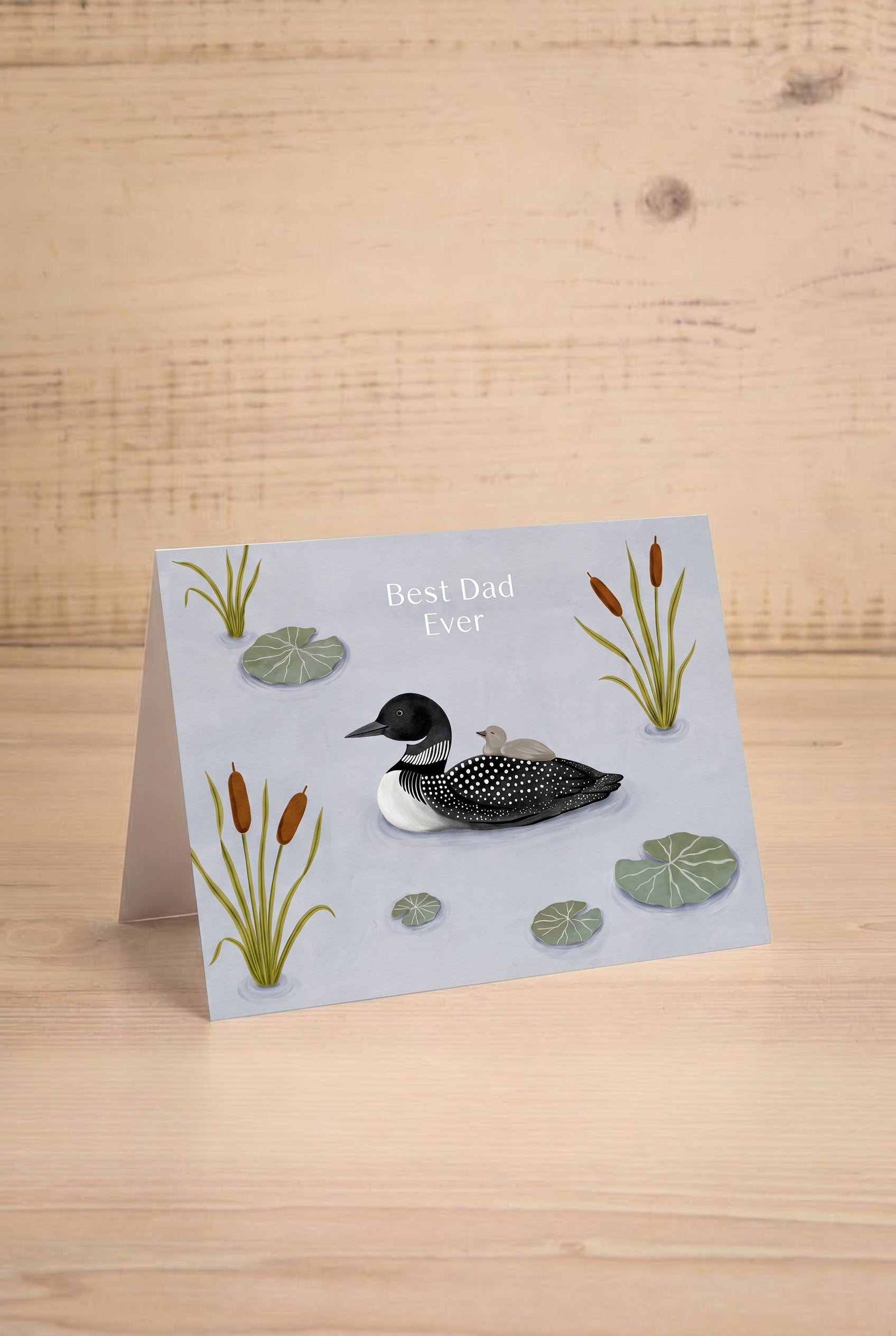 Front view of a greeting card Best Dad Ever illustration by Marie Lise at la maison garçonne