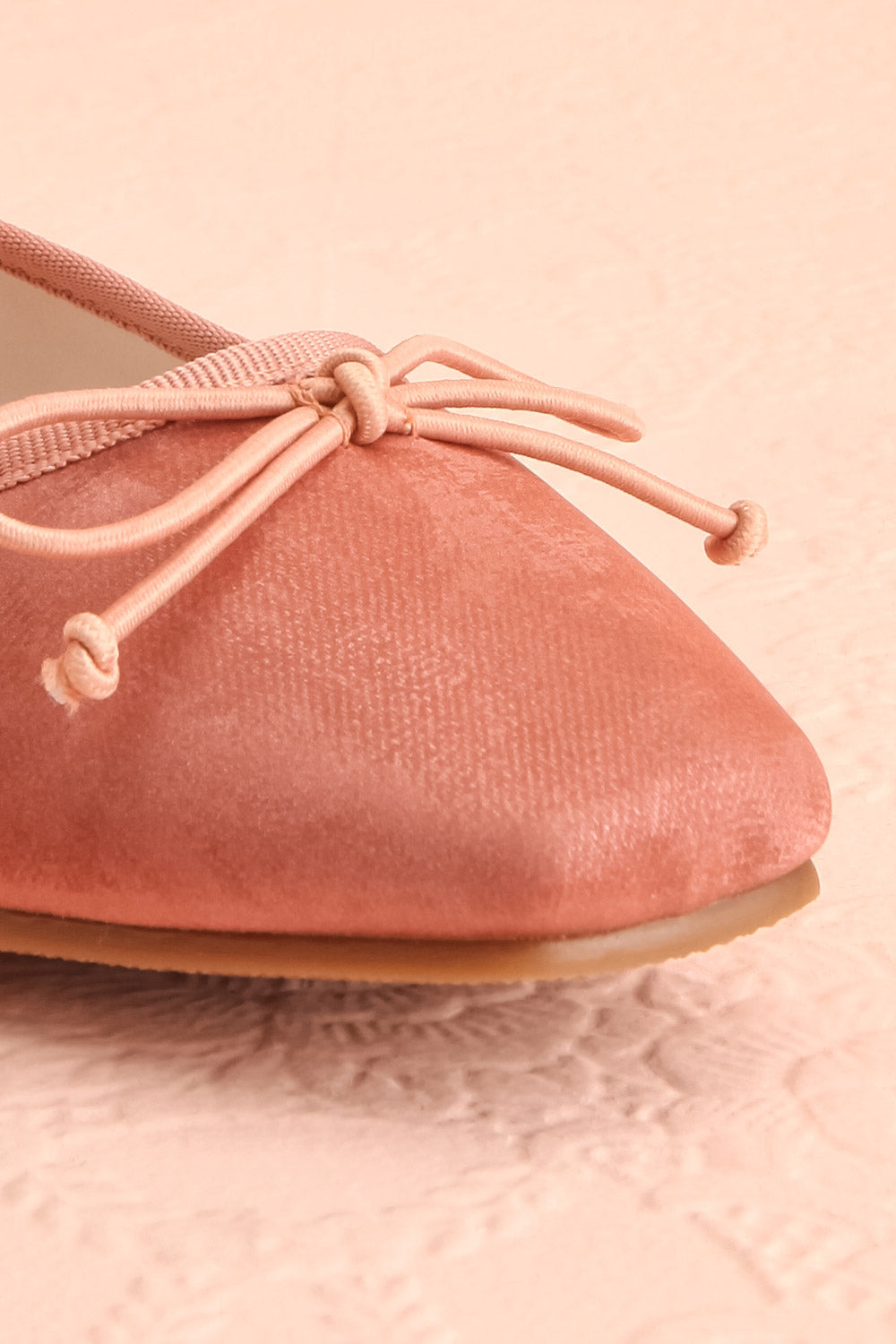 Cascadura Rose Velvet Ballet Flats | Boutique 1861 front close-up