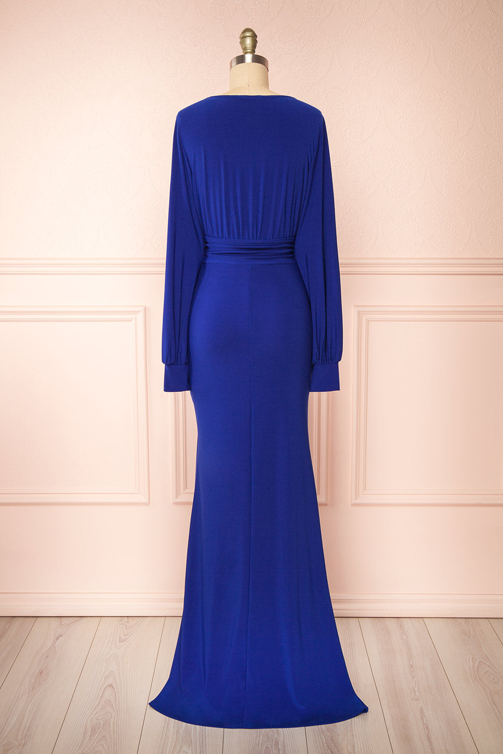 Calania Tiered Floral Midi Dress w/ Ruffles | Boutique 1861 back view