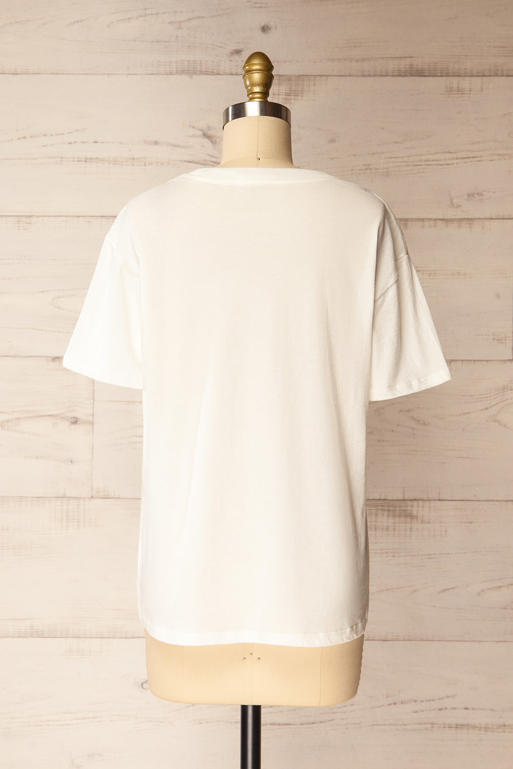 Cassino Ivory T-Shirt with Horse Print | La petite garçonne back view