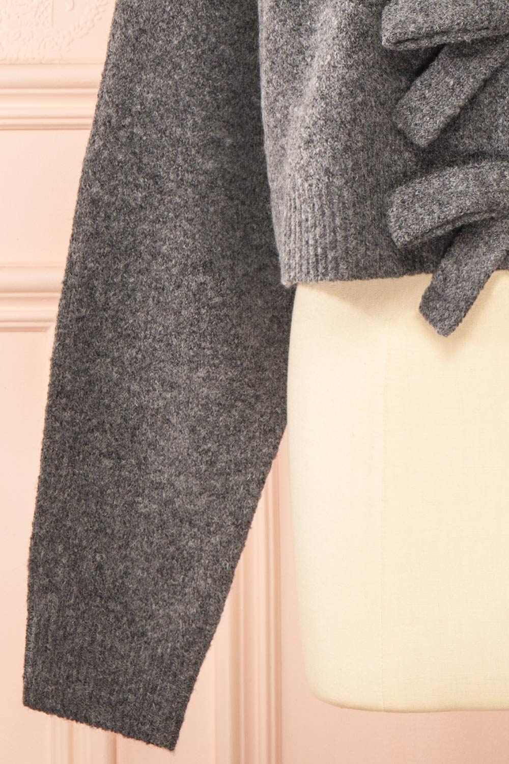 Cassiopee Grey Cardigan with Bows | Boutique 1861 bottom