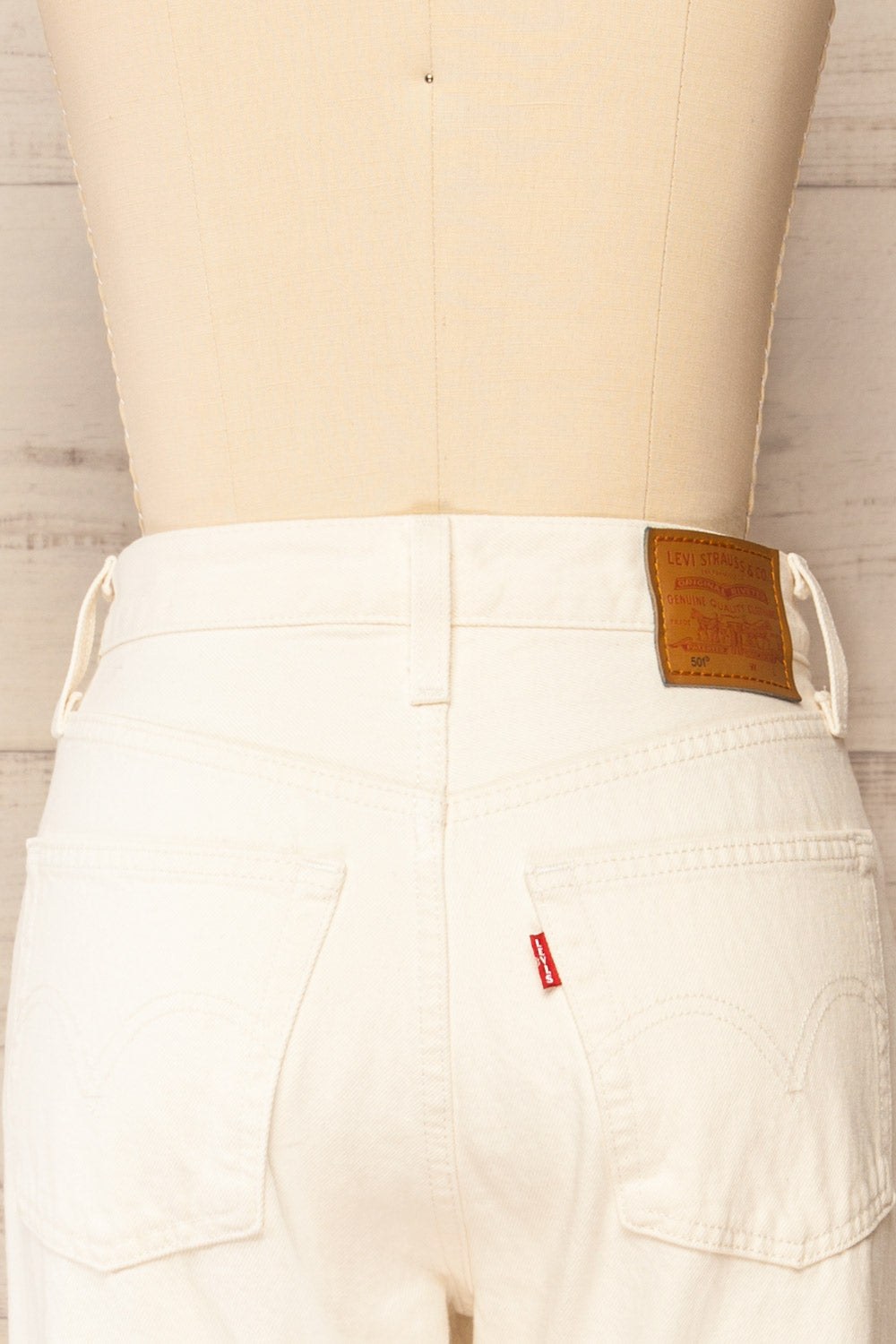 Cassius Ivory High-Waisted Straight Leg Jeans | La petite garçonne back