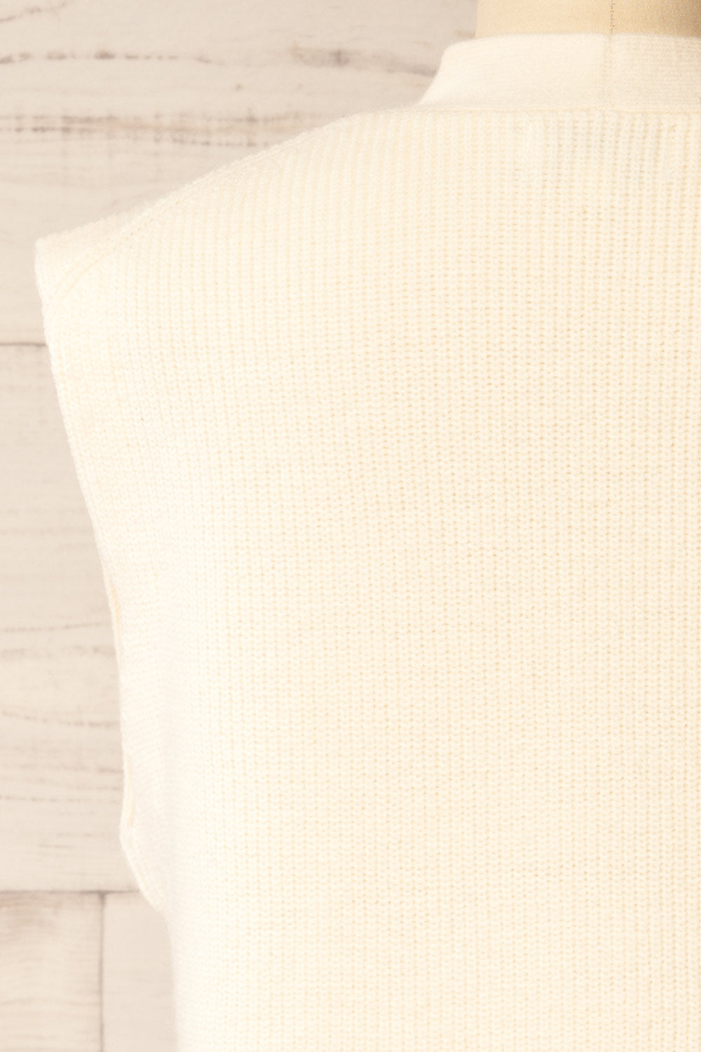 Castelo Ivory Sleeveless Knit Vest | La petite garçonne back