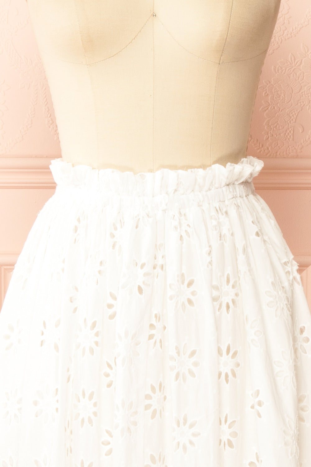 Cathia Long White Openwork Skirt | Boutique 1861 front