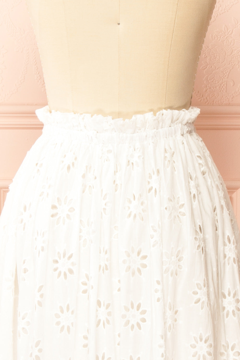Cathia Long White Openwork Skirt | Boutique 1861 back