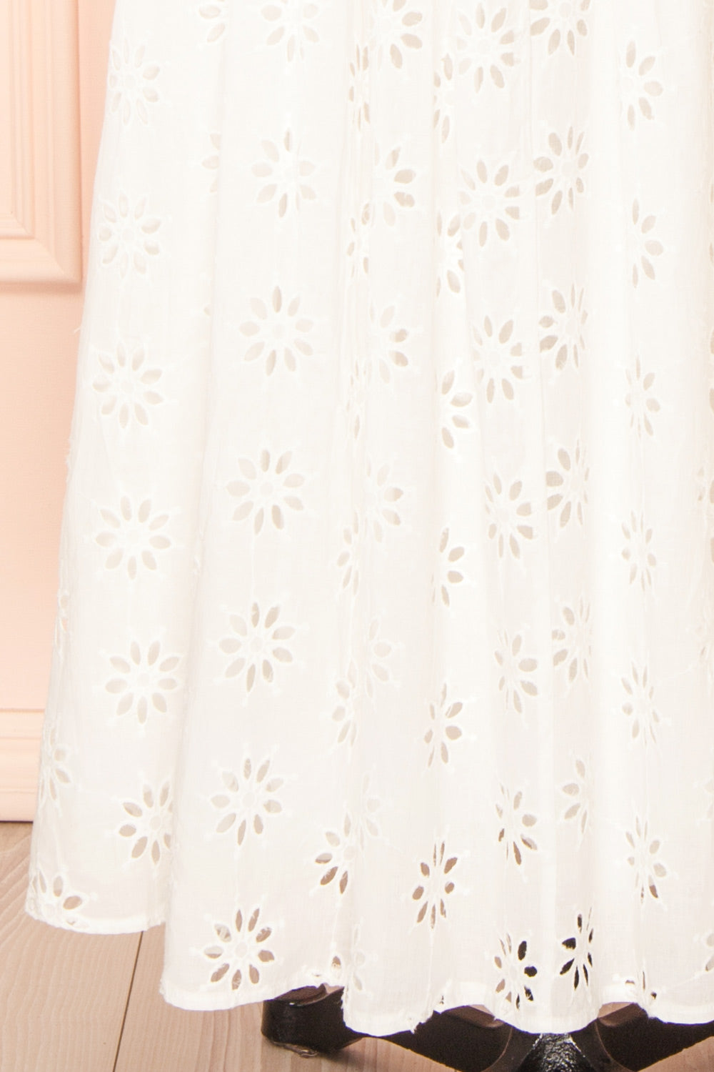 Cathia Long White Openwork Skirt | Boutique 1861 bottom