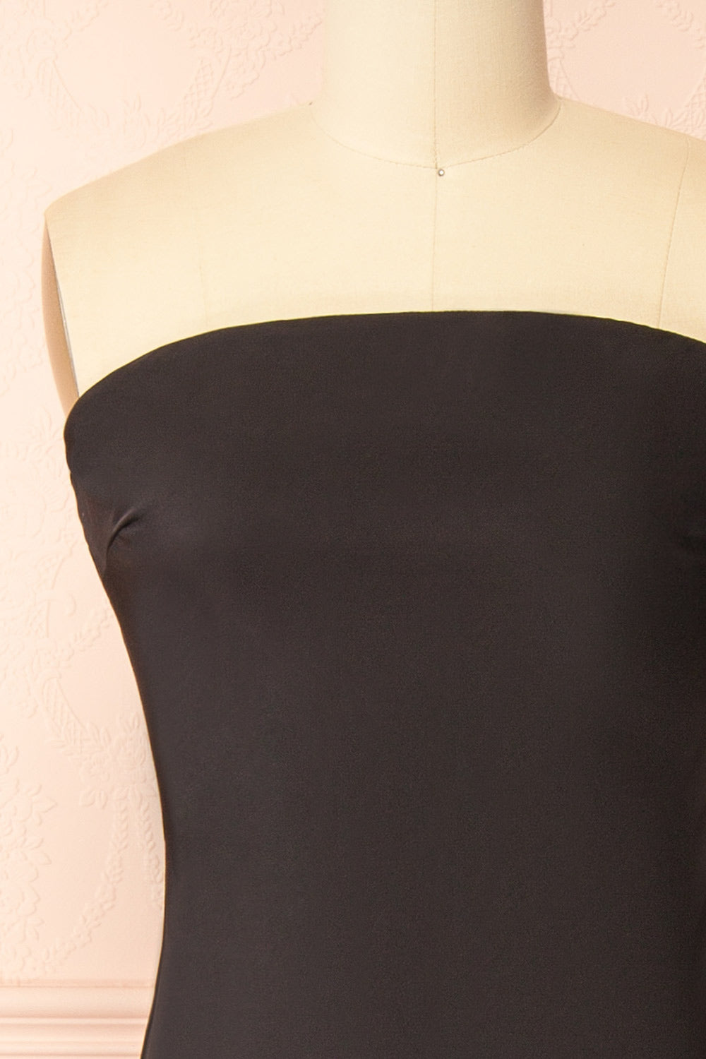 Cathleen Black Fitted Strapless Satin Maxi Dress | Boutique 1861 front