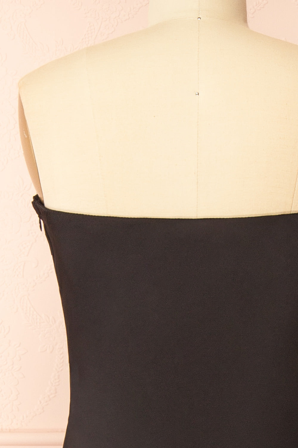 Cathleen Black Fitted Strapless Satin Maxi Dress | Boutique 1861 back