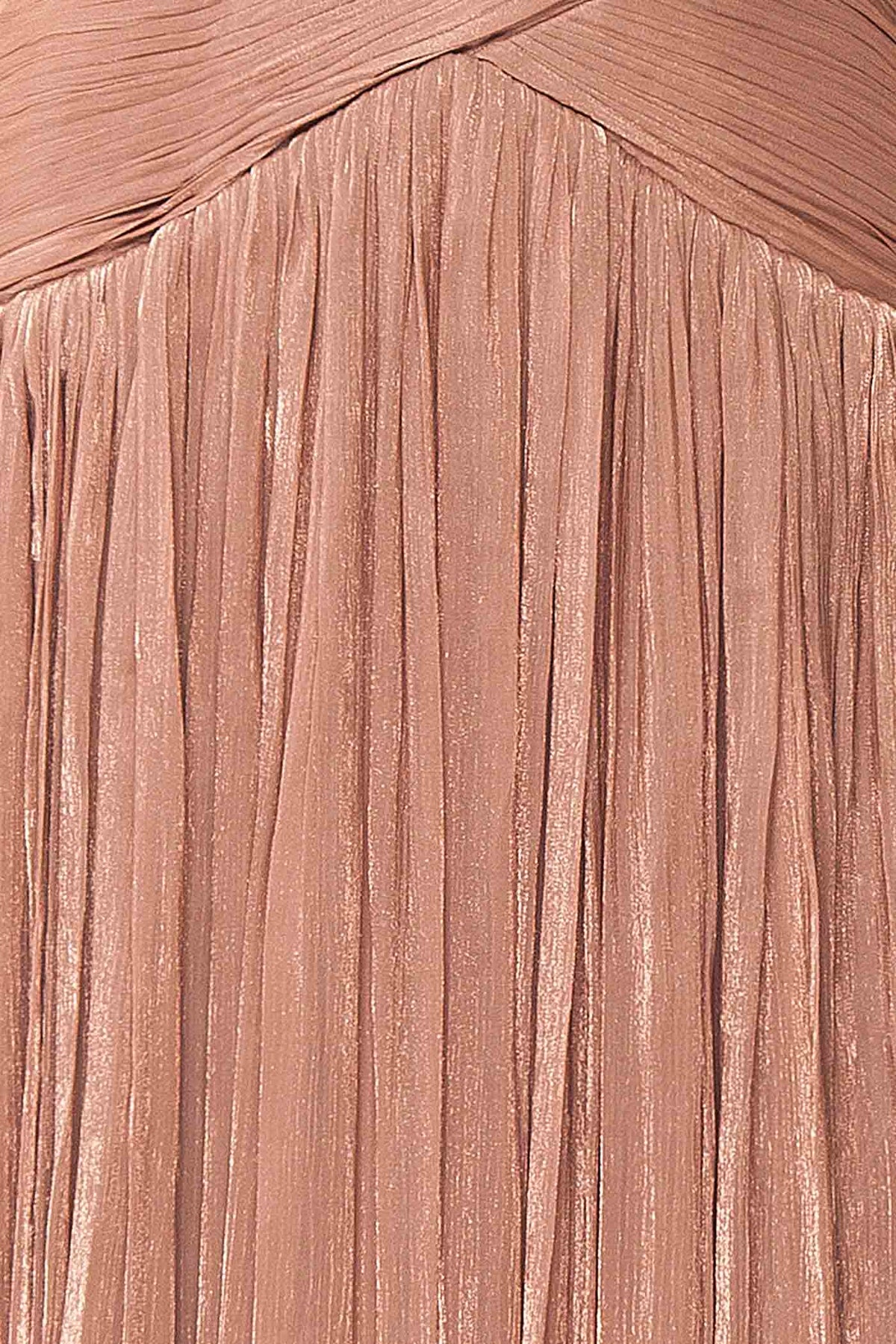 Cecia Mauve | Robe Maxi Plissée à Fente Haute