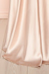 Celestielle Champagne Cowl Neck Satin Maxi Dress | Boutique 1861 bottom