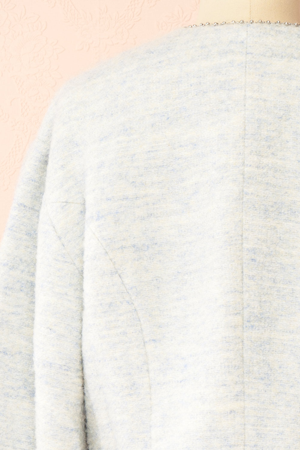 Cendrine Blue Tweed Blazer with Ample Sleeves | Boutique 1861 back