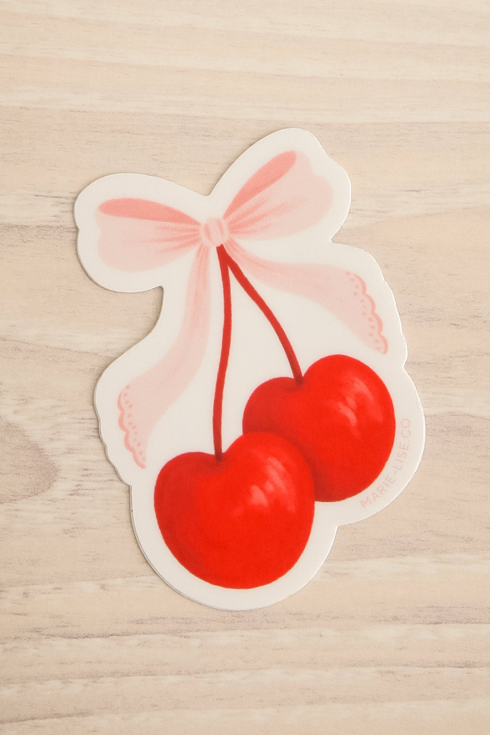 Cherry and Bow Sticker | Maison garçonne